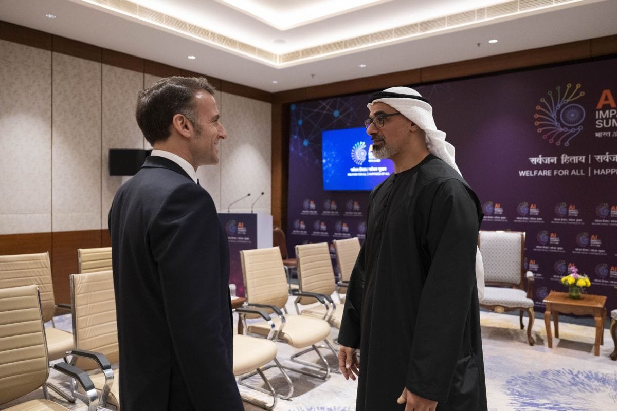 On the sidelines of the AI ​​Impact Summit, the Crown Prince of Abu Dhabi and the French President discussed strengthening bilateral cooperation.