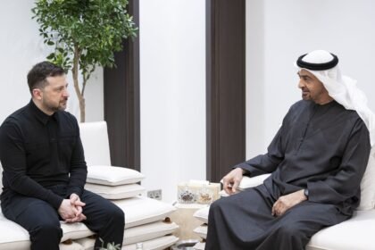 The President of the UAE and the Ukrainian President discuss cooperation relations and developments in the region