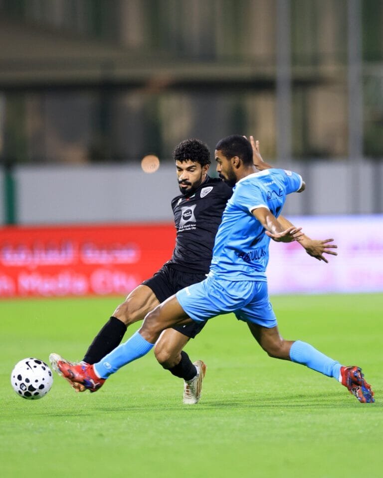 The match between Khorfakkan and Dibba in the UAE Pro League ended in a draw