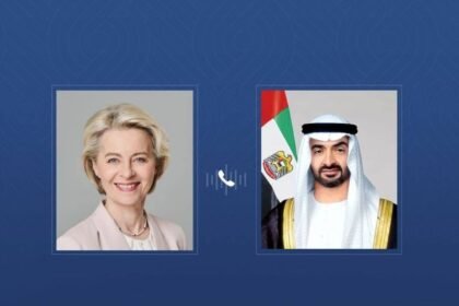 In a phone call with Mohammed bin Zayed, Ursula von der Leyen, President of the European Commission, condemned Iran's attacks on the UAE.