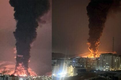اشتعال النيران في خزانات الوقود الحيوية التي تعرضت لضربات إسرائيلية