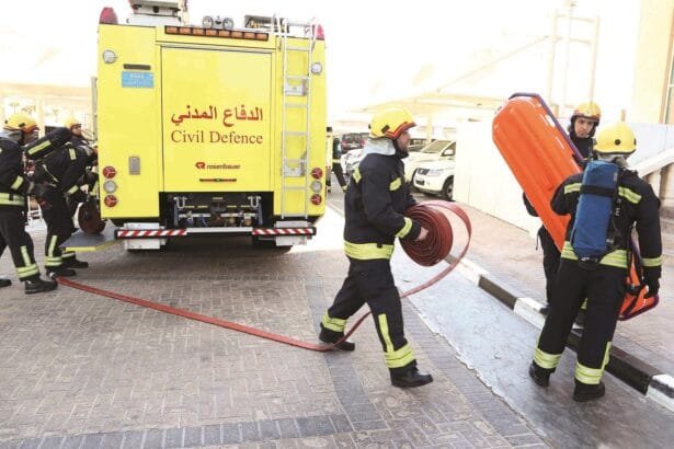 حريق في رأس لفان بعد استهداف إيراني والدفاع المدني القطري يتدخل