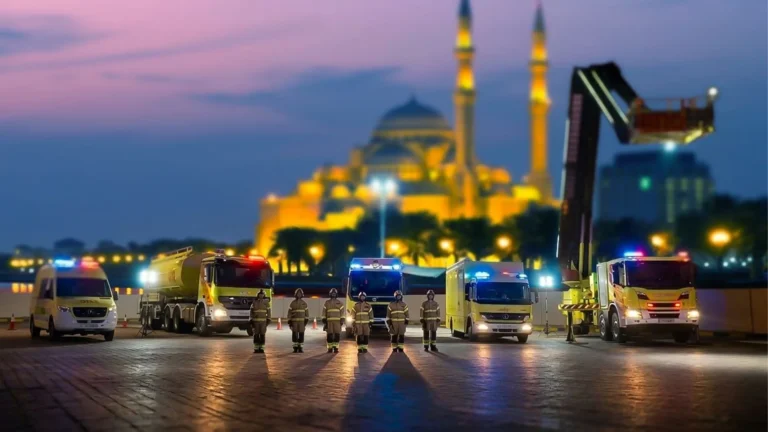 الدفاع المدني في الشارقة يسيطر على حريق بصهاريج بترولية في الصجعة الصناعية