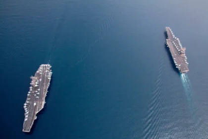 The straits are on a knife's edge... Iran is threatening and America is raising the military stakes