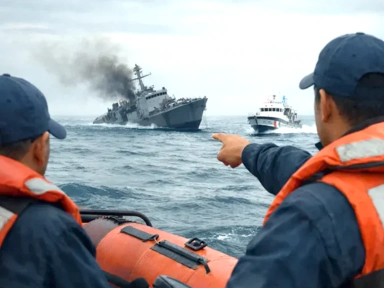 غرق الفرقاطة الإيرانية "أيريس دينا" قبالة سريلانكا ..وتدمير 17 سفينة للحرس الثوري