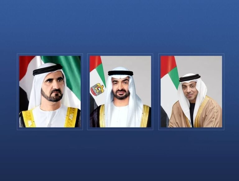 The President of the Emirates and his two deputies offer their condolences to the President of Colombia for the victims of the military plane crash