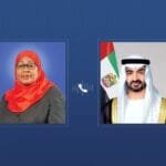 During which she denounced the Iranian attacks on the UAE.. The President of State receives a phone call from the President of Tanzania