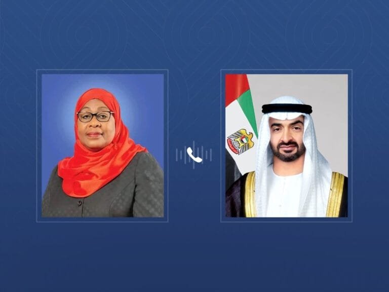 استنكرت خلاله الاعتداءات الإيرانية التي تتعرض لها الإمارات.. رئيس الدولة يتلقى اتصالاً هاتفياً من رئيسة تنزانيا