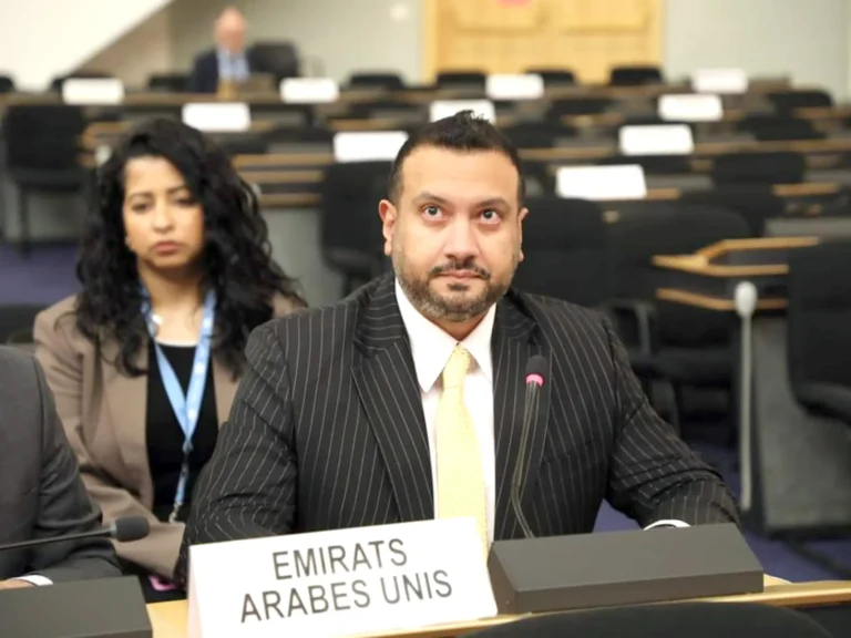 جمال المشرخ المندوب الدائم للإمارات العربية المتحدة لدى مكتب الأمم المتحدة ومجلس حقوق الإنسان