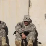 Tired American soldiers