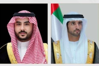 Urgent - Hamdan bin Mohammed discusses regional developments with the Saudi Minister of Defense