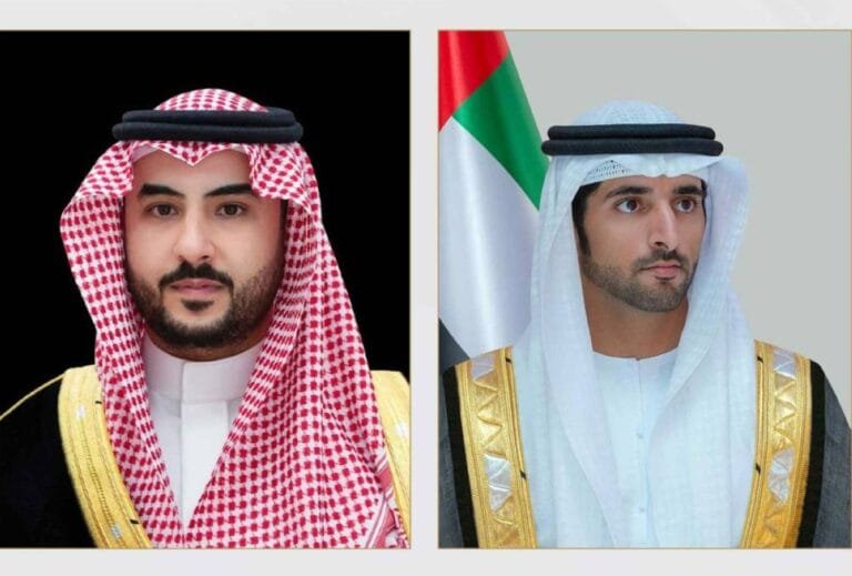 Urgent - Hamdan bin Mohammed discusses regional developments with the Saudi Minister of Defense