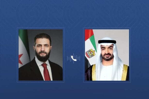 رئيس الإمارات والرئيس السوري يؤكدان ضرورة تغليب الحوار لمعالجة أزمات المنطقة