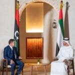 The UAE President receives a phone call from the Libyan Prime Minister and they discuss the Iranian escalation.