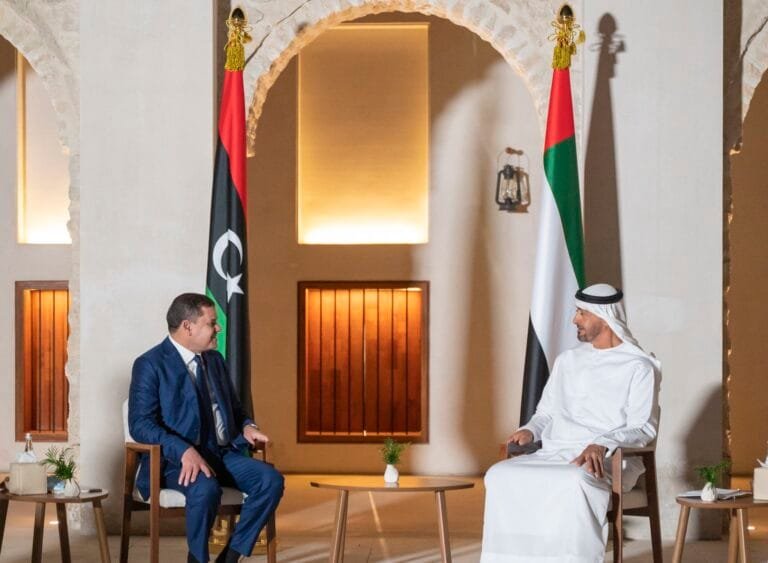 The UAE President receives a phone call from the Libyan Prime Minister and they discuss the Iranian escalation.