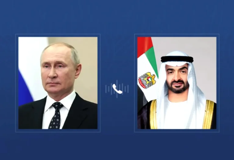 رئيس الدولة يتلقى اتصالاً هاتفياً من الرئيس الروسي