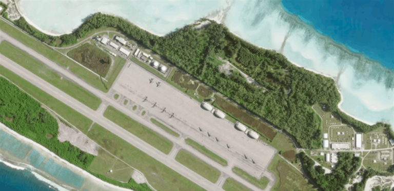 A failed Iranian attempt: Two missiles miss a US-British base