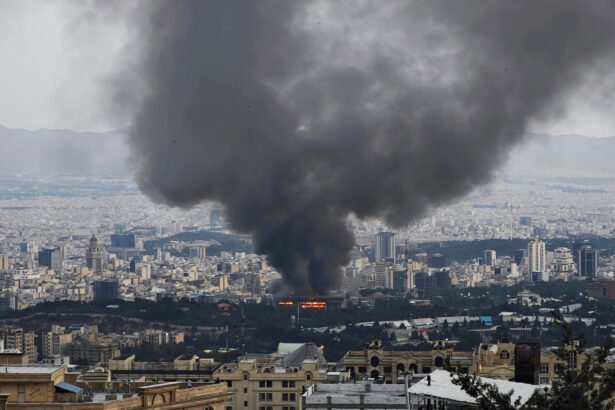 Launching Tomahawk missiles from American warships towards targets in Iran.