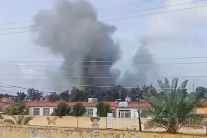 An airstrike targeted a joint army and Popular Mobilization Forces checkpoint southeast of Mosul