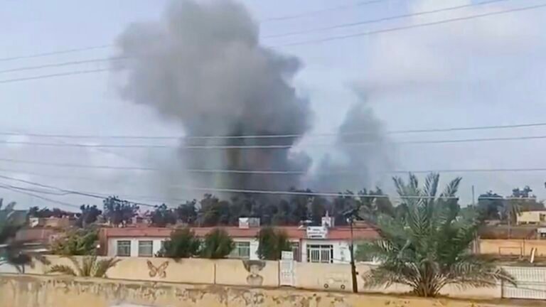 An airstrike targeted a joint army and Popular Mobilization Forces checkpoint southeast of Mosul