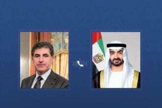 محمد بن زايد ورئيس كردستان العراق يبحثان الاعتداءات الإيرانية السافرة