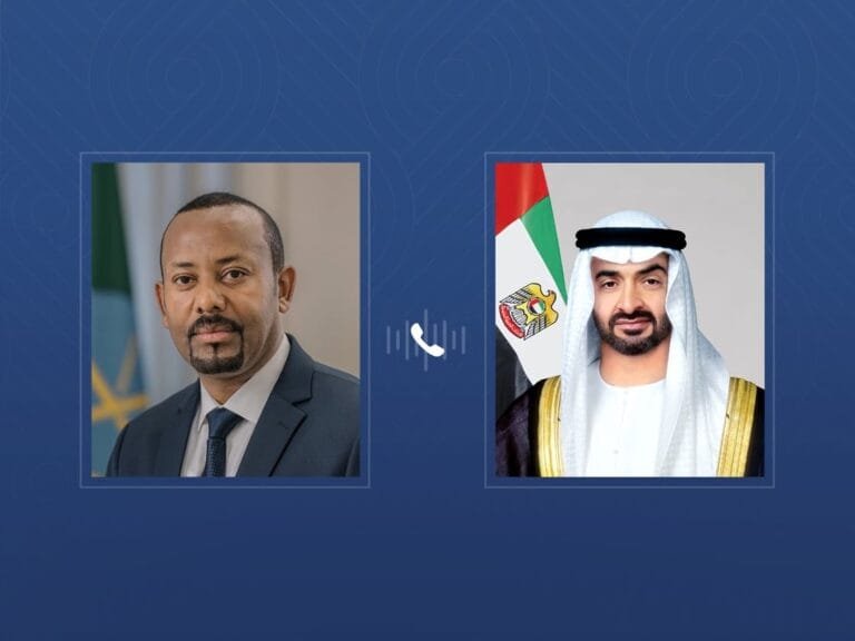 He offered his condolences to the victims of the floods in Ethiopia. UAE President receives phone call from Ethiopian Prime Minister
