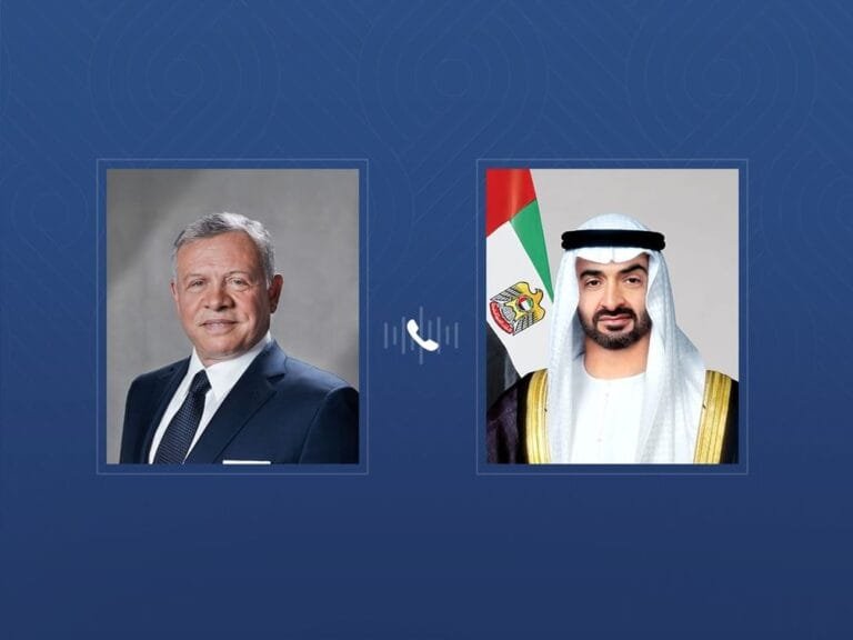 By phone.. The President of the UAE and the King of Jordan discuss regional developments and their repercussions on the region's security and stability