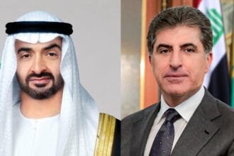 محمد بن زايد يتلقى اتصالاً من رئيس إقليم كردستان يدين الهجوم على قنصلية الإمارات