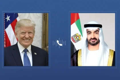 محمد بن زايد وترامب يبحثان هاتفياً الاعتداءات الإيرانية