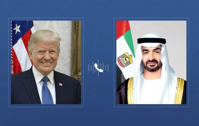 محمد بن زايد وترامب يبحثان هاتفياً الاعتداءات الإيرانية