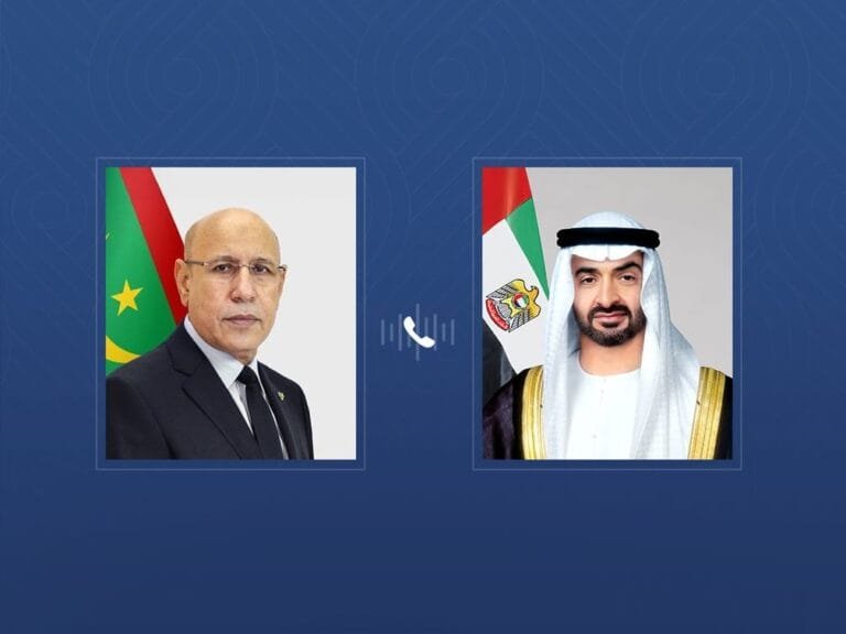 محمد بن زايد ورئيس موريتانيا يبحثان هاتفياً التطورات العسكرية في المنطقة
