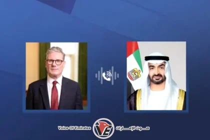 محمد بن زايد وكير ستارمر يبحثان هاتفياً سبل وقف التصعيد وتجنب توسيع الصراع في المنطقة