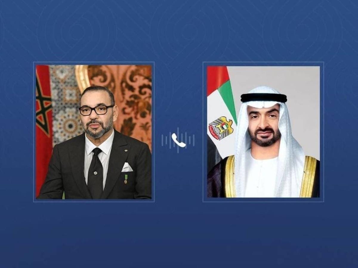 Mohammed bin Zayed and the King of Morocco discuss regional developments by phone
