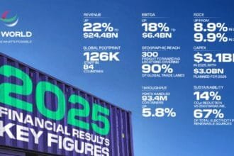 في 2025.. 24.4 مليار دولار إيرادات موانئ دبي العالمية