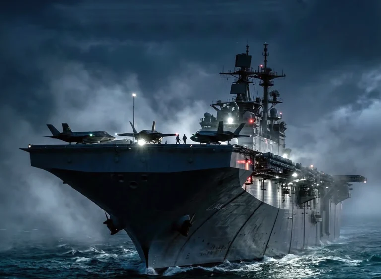 وصول السفينة الأمريكية "يو إس إس تريبولي" إلى المنطقة ضمن تعزيزات عسكرية