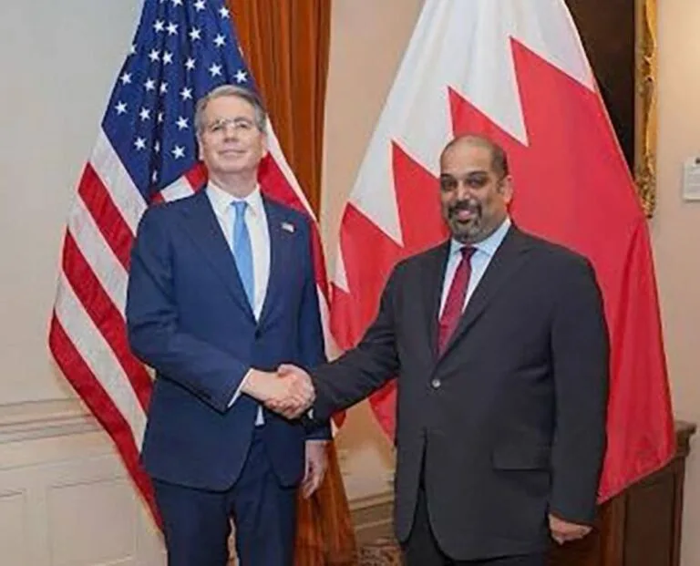 A meeting brings together the Bahraini Minister of Finance and the U.S. Treasury Secretary in Washington to discuss joint financial cooperation.