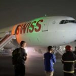 Four passengers injured in emergency evacuation of Swiss plane at Delhi airport after engine failure
