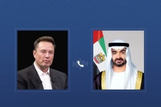 رئيس الإمارات يتلقى اتصالاً هاتفياً من إيلون ماسك