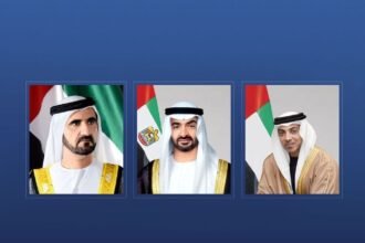 The President of the UAE and his two deputies congratulate Tu Lam on his election as President of Vietnam