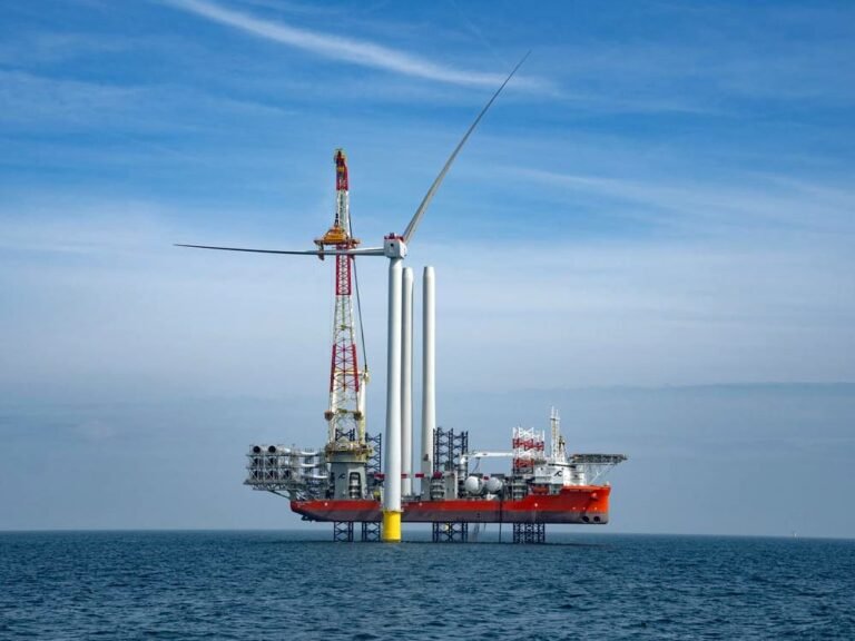 The first of its kind.. "Masdar" and "Scottish Power" achieve a record by installing a wind turbine with the largest blades of its kind