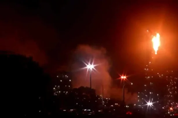 A massive fire has struck an oil facility in Australia, prompting a large-scale mobilization of firefighting and emergency teams