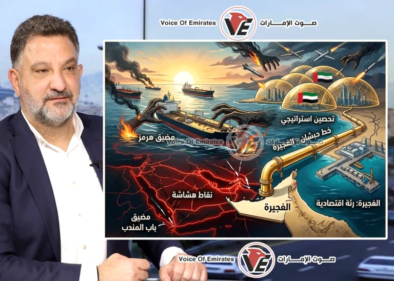 خاص.. الباحث طارق أبو زينب لـصوت الإمارات الإمارات واجهت إرهاب الممرات برؤية استباقية نقلت أمن الطاقة إلى آفاق الفجيرة