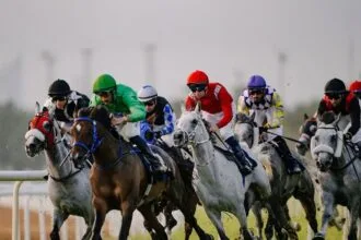 Abu Dhabi Track.. Elite horses compete in the final round of the Triple Crown