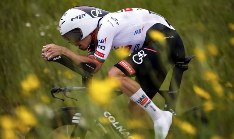 Switzerland.. "Emirates Cycling" comes third in the start of the Romandy Tour