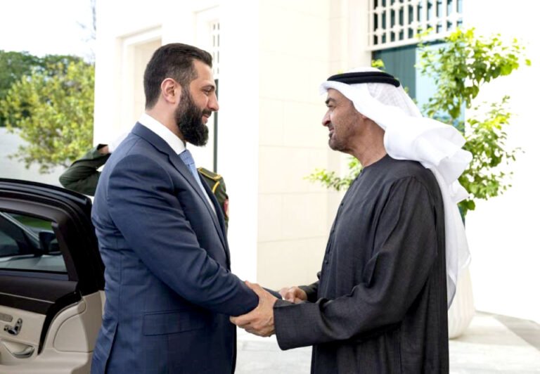 The UAE President and the Syrian President discuss strengthening bilateral relations and regional developments