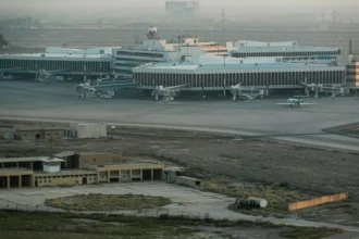 An unidentified drone crashed near Baghdad International Airport