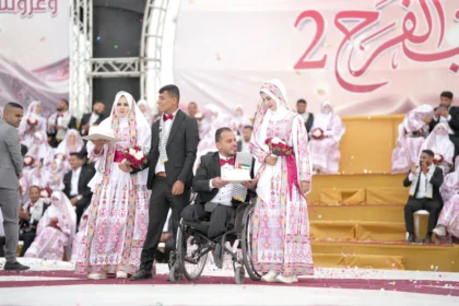 عرس جماعي لـ300 عريس وعروس من غزة بدعم "الفارس الشهم 3"