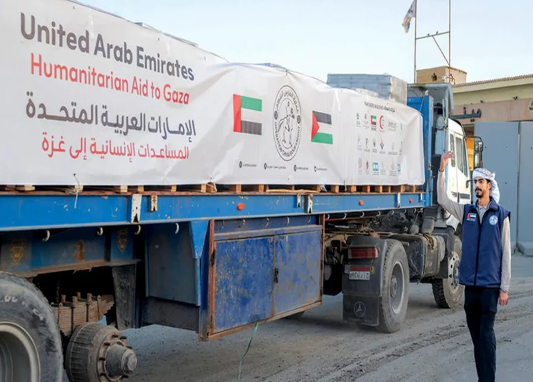 قافلة إماراتية تدخل غزة بـ53 طناً من المساعدات الطبية