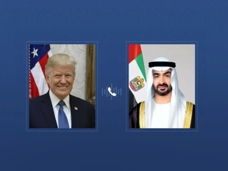 محمد بن زايد وترامب يبحثان هاتفياً تطورات الأوضاع في المنطقة