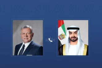 محمد بن زايد وملك الأردن يبحثان هاتفياً التطورات الإقليمية والتعاون المشترك